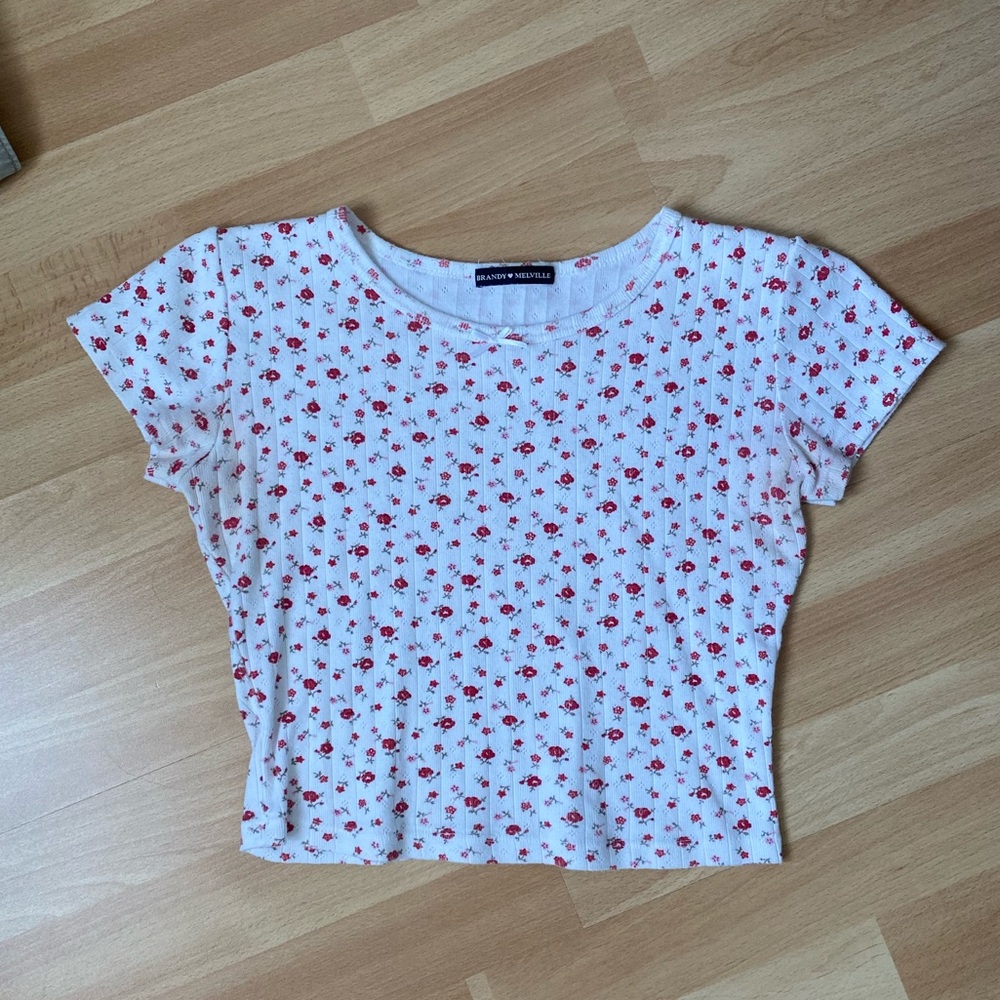 brandy melville flower crop top